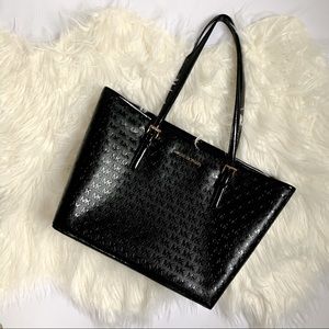 Michael Kors Tote Bag Black Patent Leather